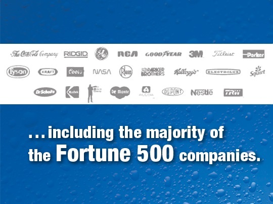 Company logos including the majority of the Fortune 500 companies